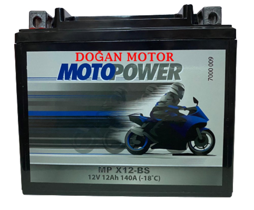 MOTOPOWER AKÜ 12V-12AH  2 YIL GARANTİLİ