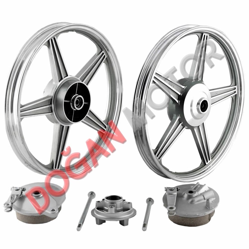 ÖN-ARKA JANT ALÜMİNYUM BÜYÜK BALATA-KAMPANALI-DİŞLİ TAMBURU DAHİL ÖN 1.40*18-ARKA 1.85*18 CG OEM KL