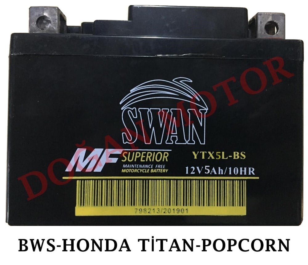 YTX5L-BS      12V 5AH -10HR   AKÜ    (BWS-HONDA TİTAN-POPCORN)
