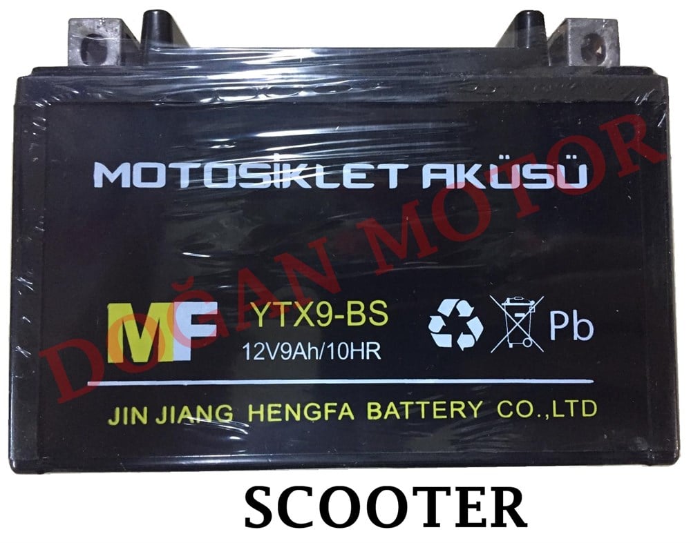 YTX9-BS     12V  9AH-10HR   AKÜ   (SCOOTER)