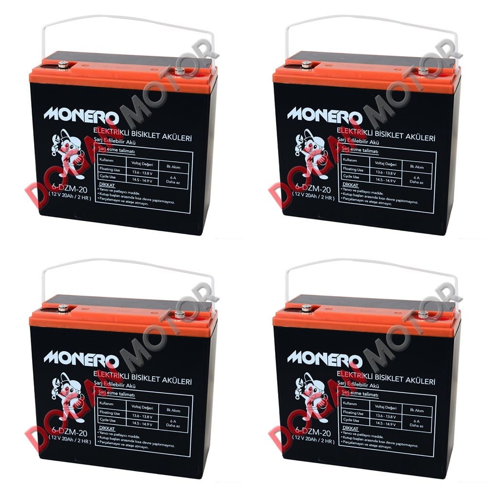 12-20 ELEKTRİKLİ BİSİKLET AKÜ 4 ADET   (GARANTİLİ)