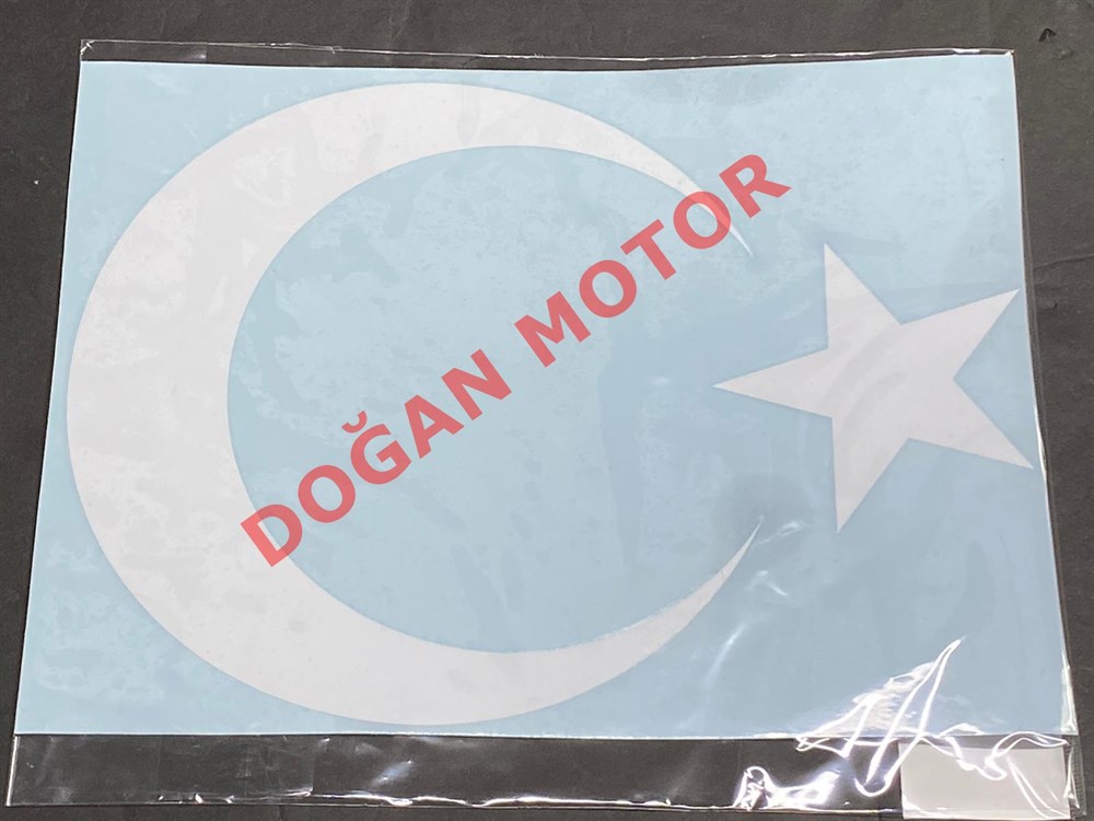 BÜYÜK BOY AYYILDIZ STİCKER BEYAZ 