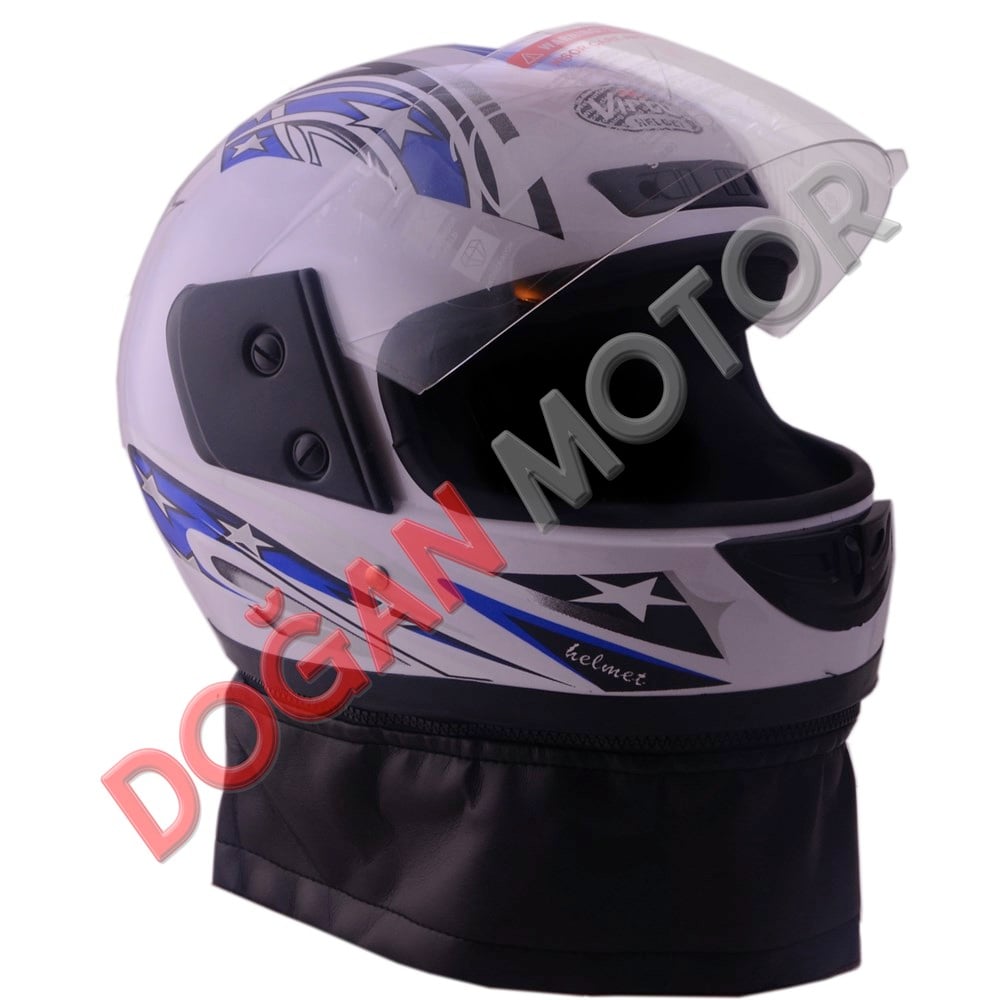ÇENELİ - BOYUNLUKLU KASK  XL   KARIŞIK RENK