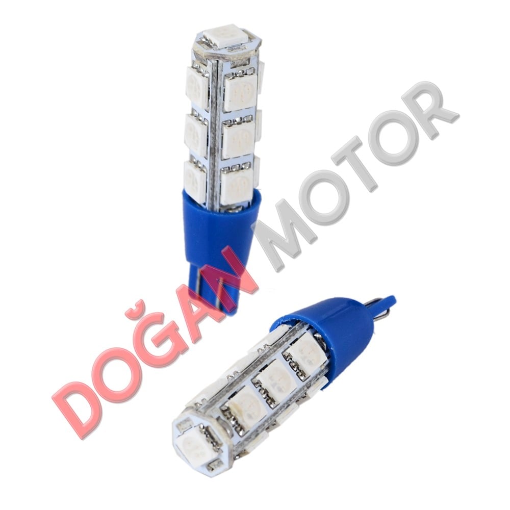DİPSİZ 13 LED'Lİ AMPUL MAVİ - MODEL 10  TEK