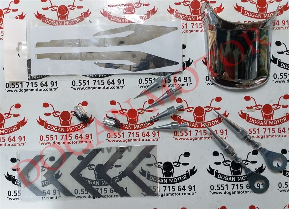 DRİFT DEPO ŞERİTİ + SİVRİ VİDA + TOZLUK + GERGİ + SİBOP KAPAĞI + SAKAL ŞERİTİ OK