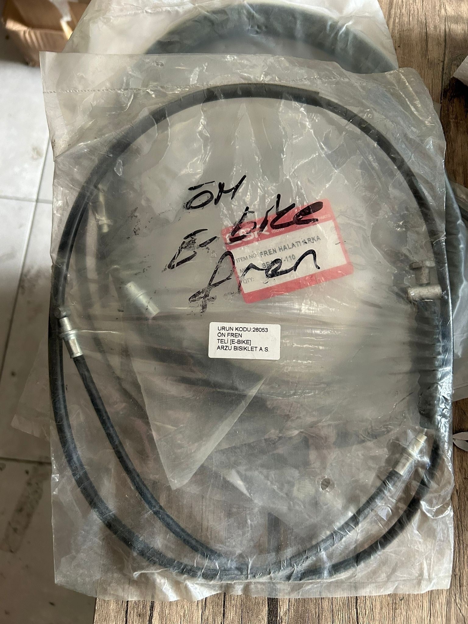 ELEKTİRİKLİ BİSİKLET ÖN FREN TELİ  E BİKE 