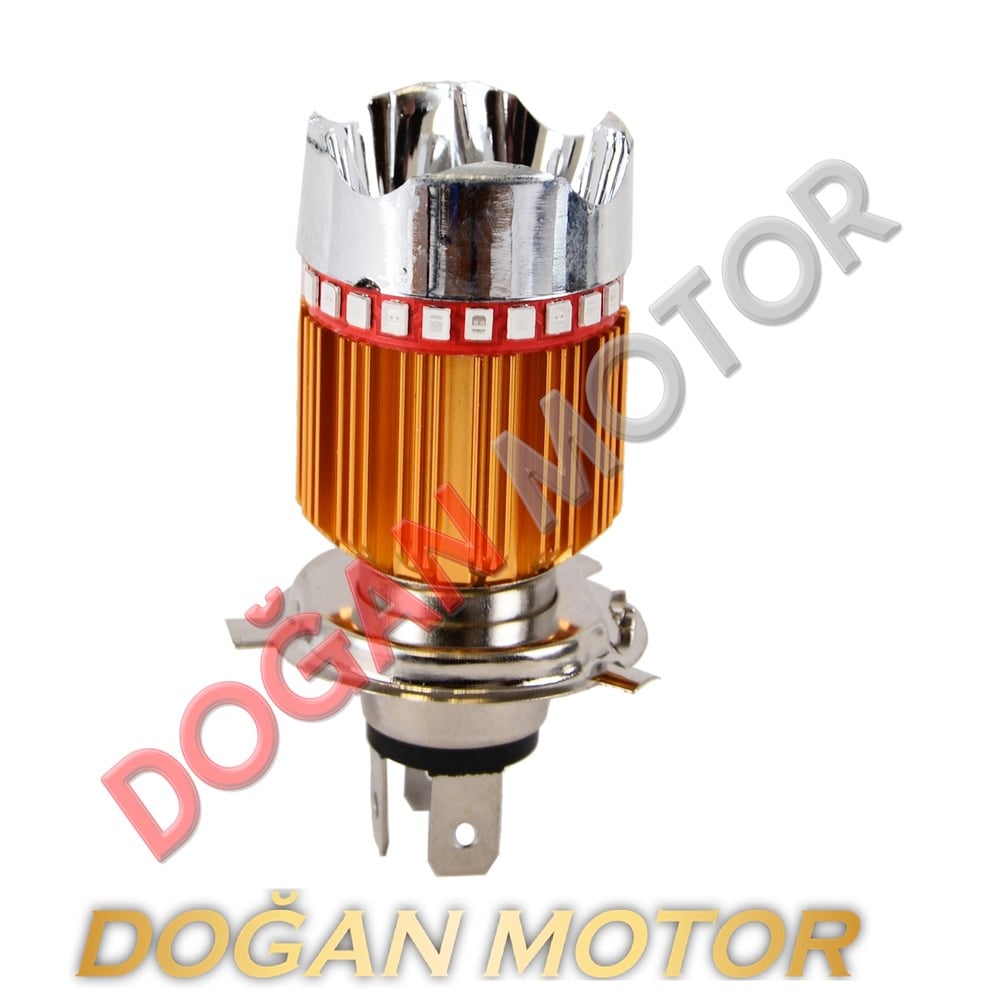 H4 TİPİ AMPUL - 4 LED'Lİ ETRAFI ANGEL'LI