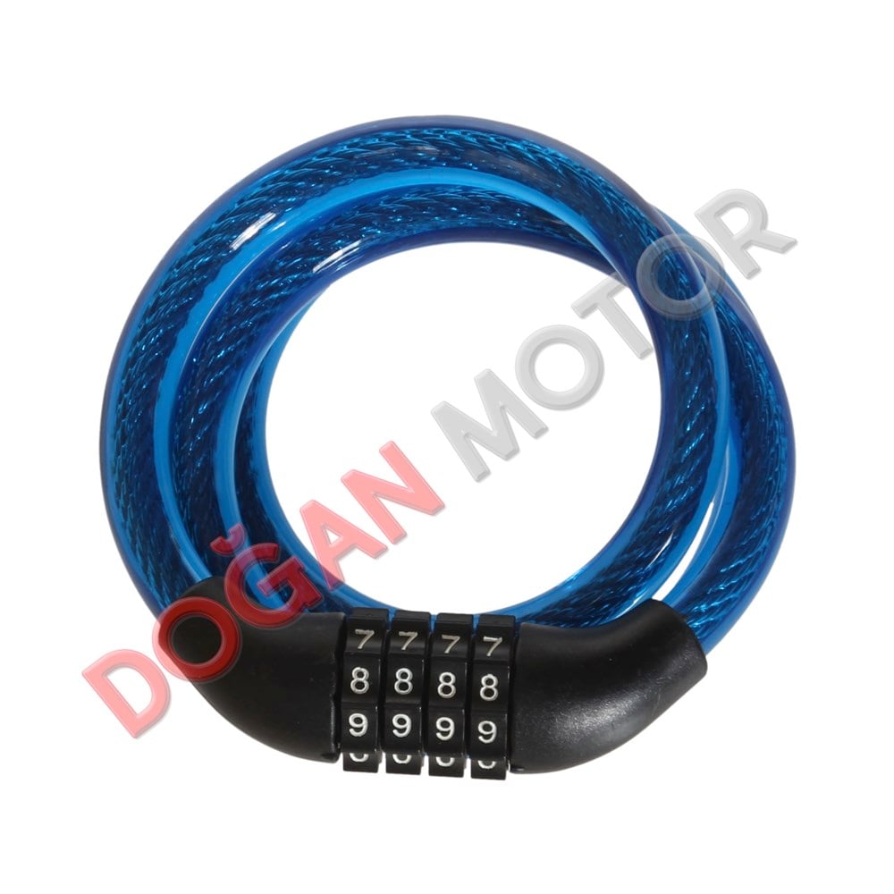 HALAT KİLİT DOLAMALI 12 x 80 CM 4''LÜ DEĞİŞTİRİLEBİLİR ŞİFRELİ