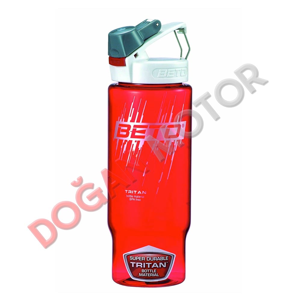 KAPAKLI MATARA  600 ml / TRITAN  KIRMIZI  -  BETO