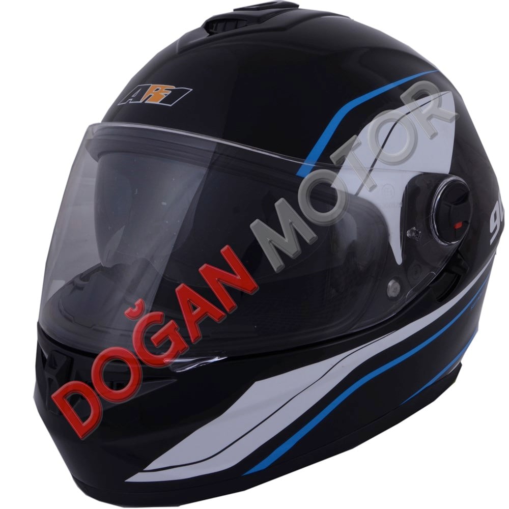 KAPALI KASK SİYAH-BEYAZ  S