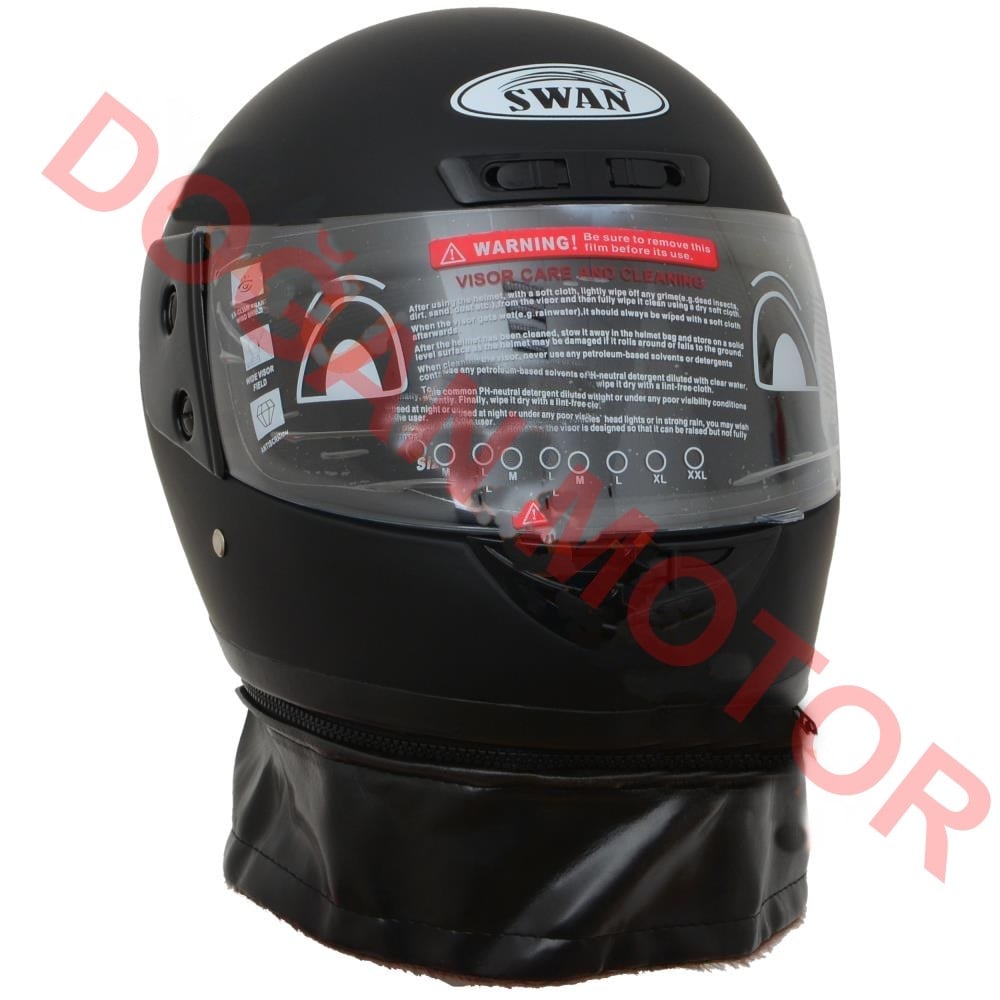 KASK MAT SİYAH ( DERİLİ )