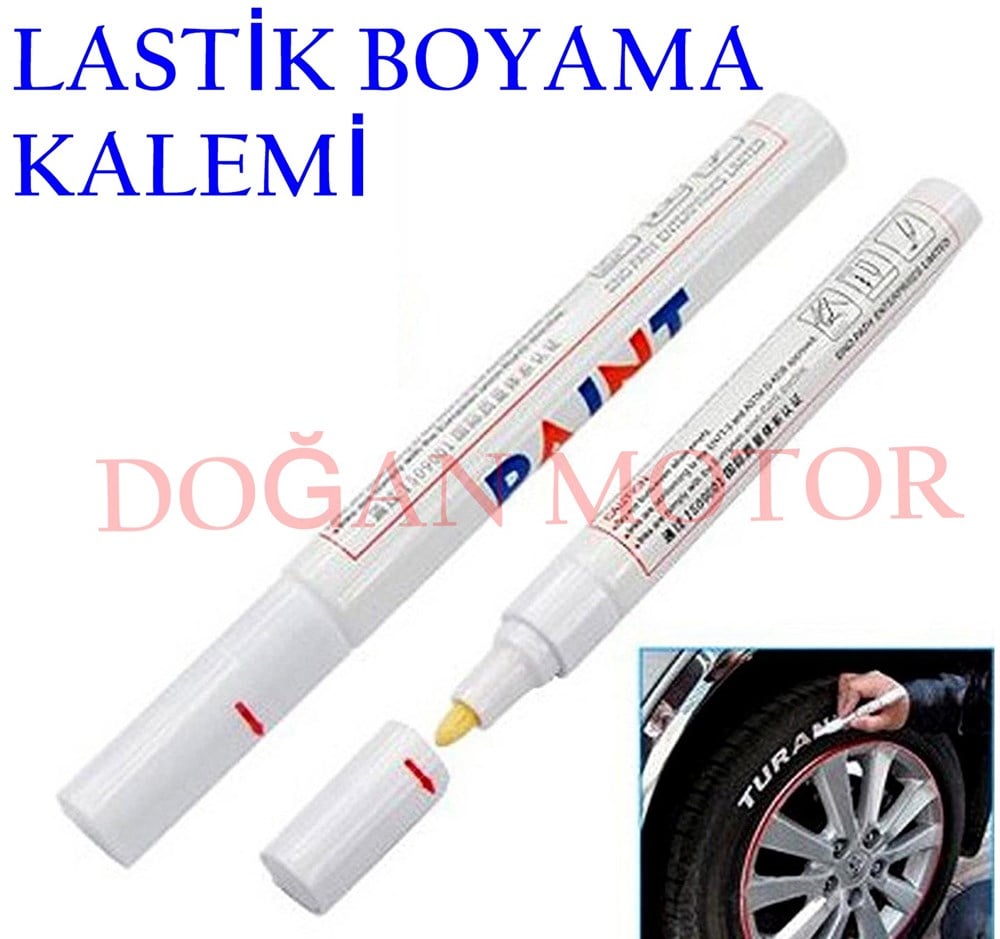 LASTİK BOYAMA KALEMİ BEYAZ