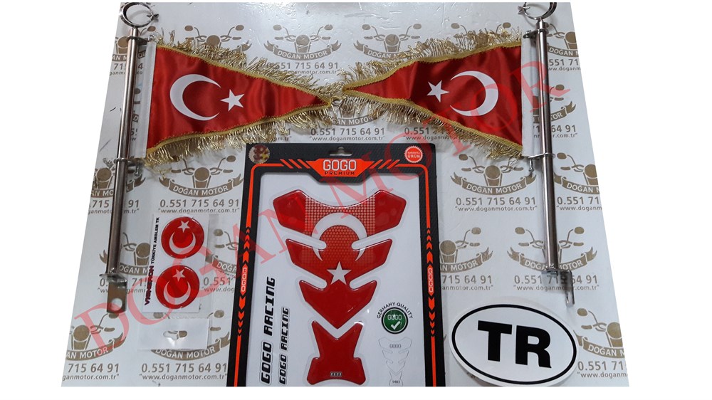 MAKAM BAYRAĞI(2AD) + BAYRAK TANGPAD + STİCKER SETLEME
