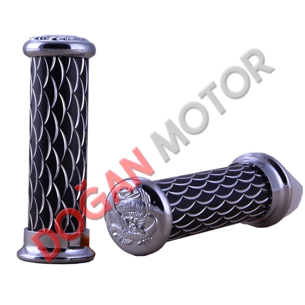 MOTOR ELCİĞİ  ALÜMİNYUM - SİYAH - DESENLİ    GAZ BORUSU DAHİL ELCİK