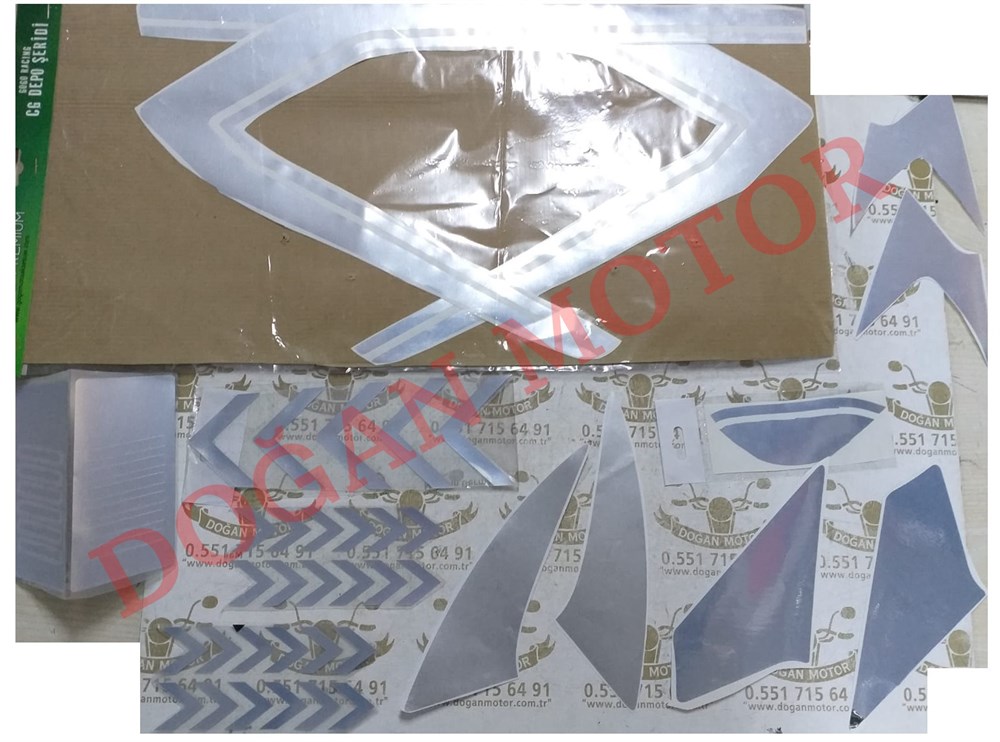 NİKEL STİCKER SETİ (DEPO ŞERİT-SAKAL OKU-ÇAMURLUK YAN OK)
