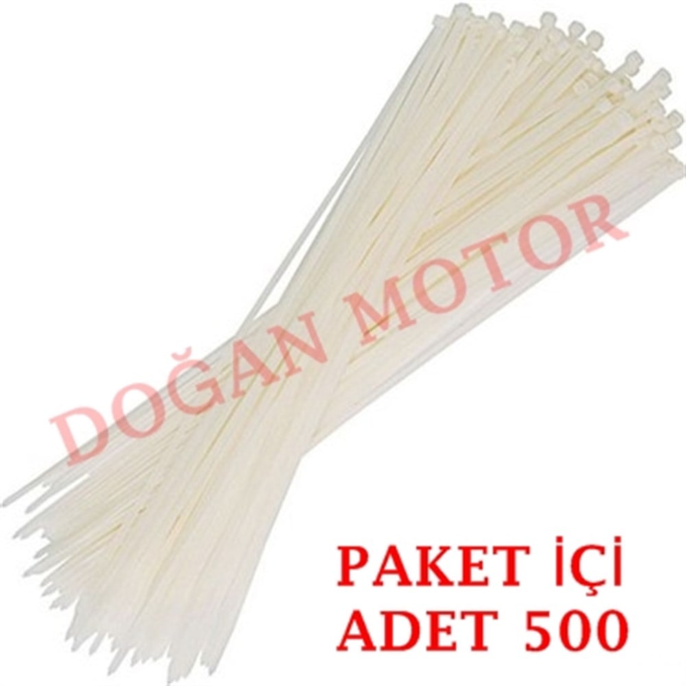 PİLASTİK KELEPÇE (500 ADET) BEYAZ