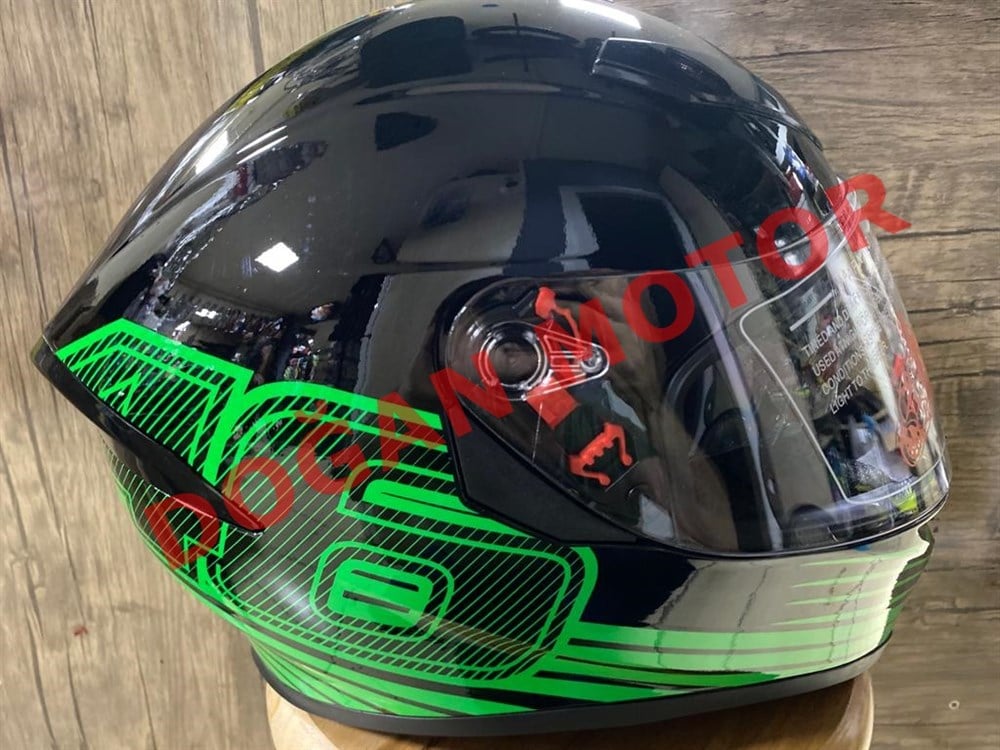SİYAH YEŞİL DESEN KASK 