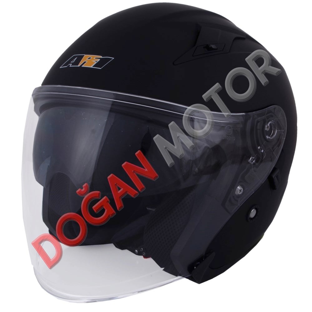 VİZÖRLÜ YAZLIK ÇENESİZ KASK MAT SİYAH M