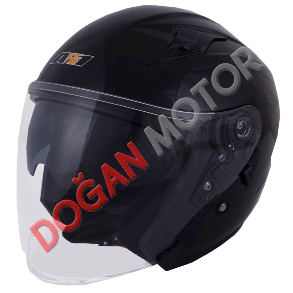 VİZÖRLÜ YAZLIK ÇENESİZ KASK SİYAH  L