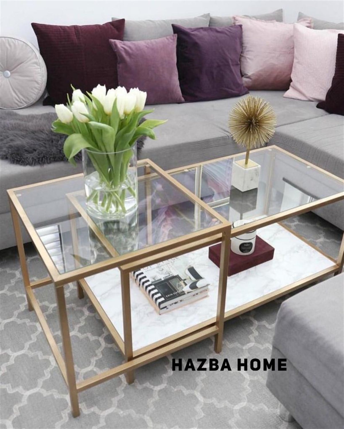 2'li Cam Orta Sehpa Seti