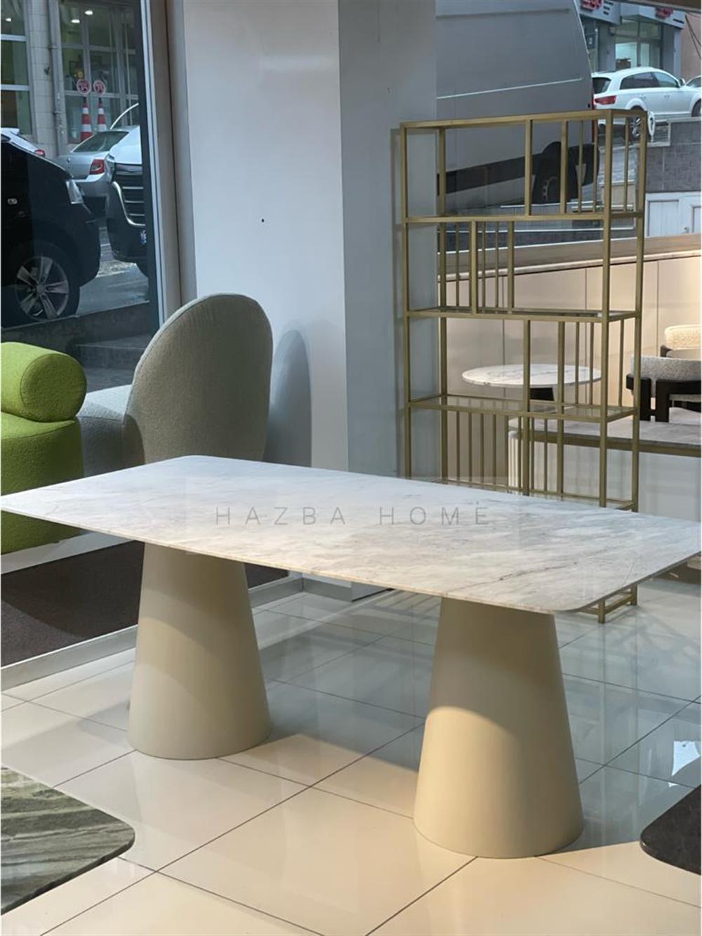 KONİK AYAKLI MERMER MASA