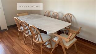 MERMER MASA SETİ AHŞAP KONİK AYAK