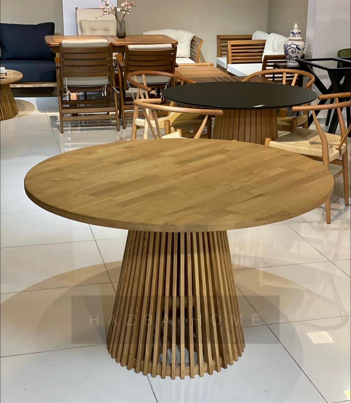 KESTANE AHŞAP YUVARLAK MASA