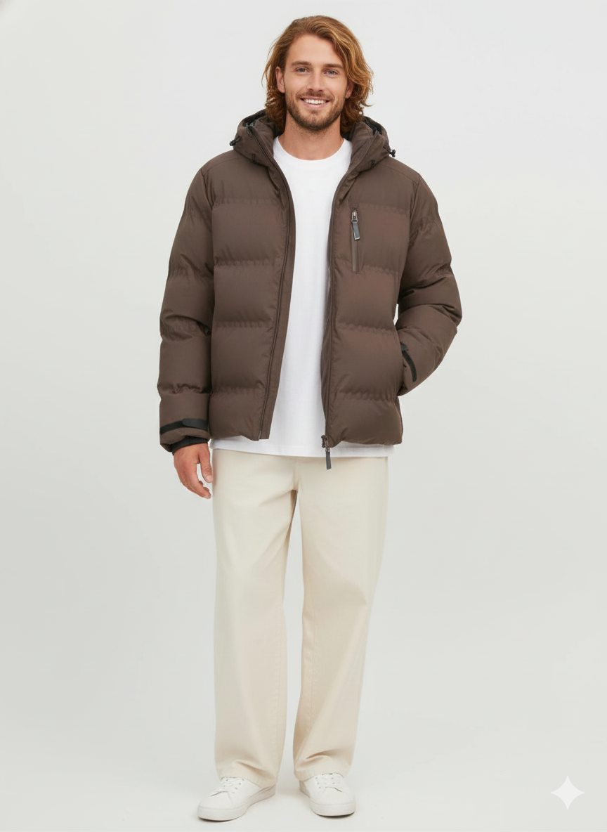 Jack & Jones Jcosweep Soğuk Geçirmez Erkek Mont Kaban Seal Brown 12238998