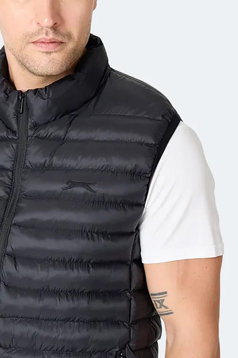 Slazenger HELIX Erkek Fermuar Cepli Siyah Yelek