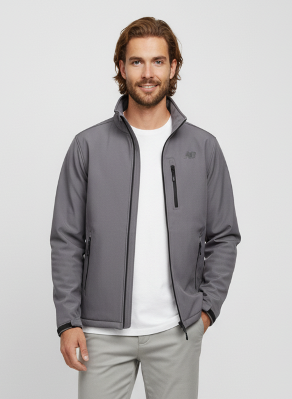 New Balance MNJ3301 ANT SoftShell Jacket Erkek Mont Antrasit