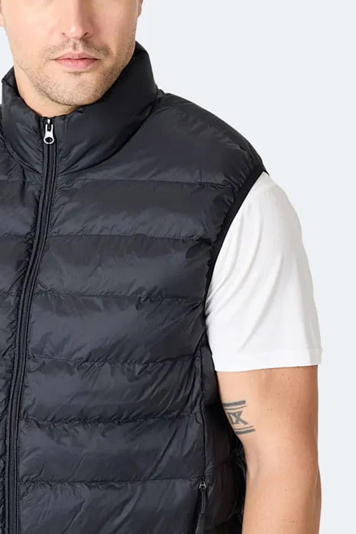 Slazenger BARROS Erkek Şişme Yelek Siyah