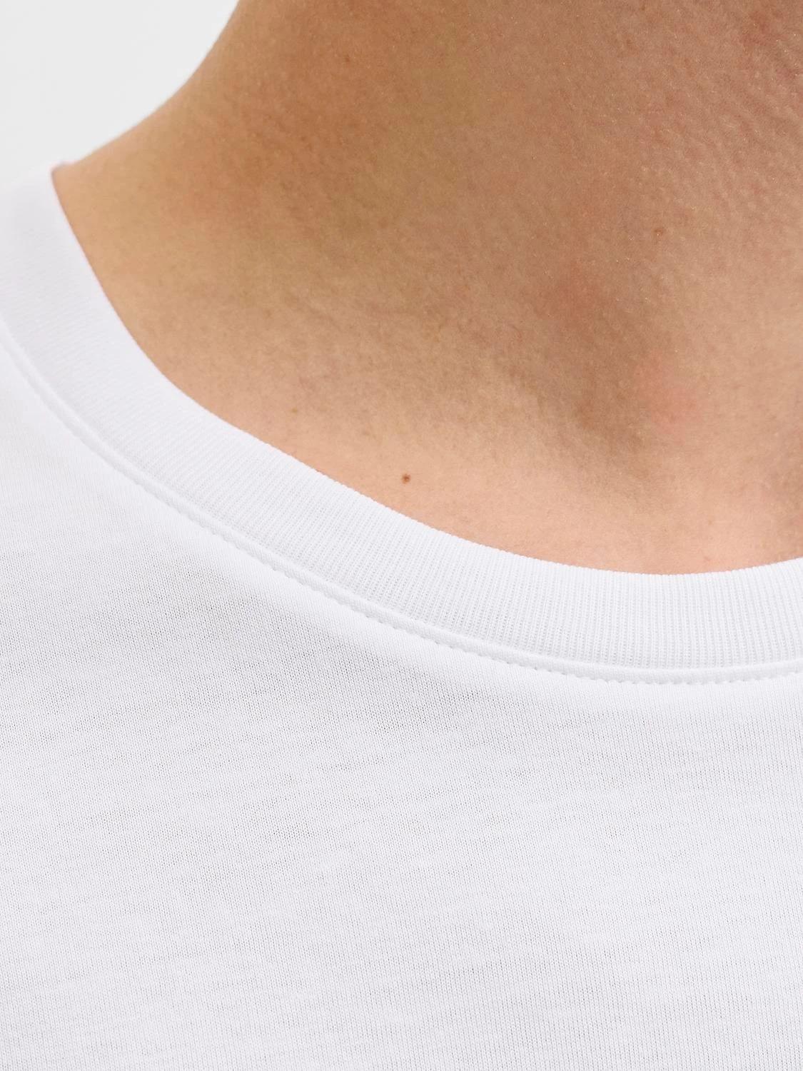 Jack & Jones JJEJEFF Logolu Erkek Beyaz Tişört 12288536