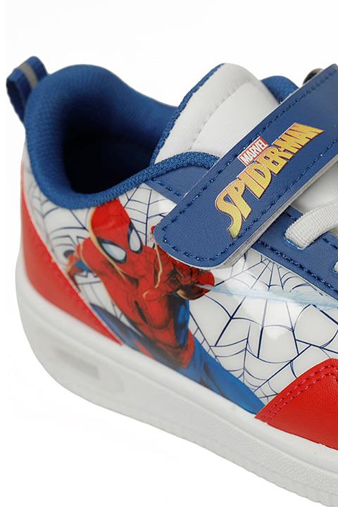 Spiderman Allan Kırmızı Beyaz Lisanslı Çocuk Spor Ayakkabı Çırtlı