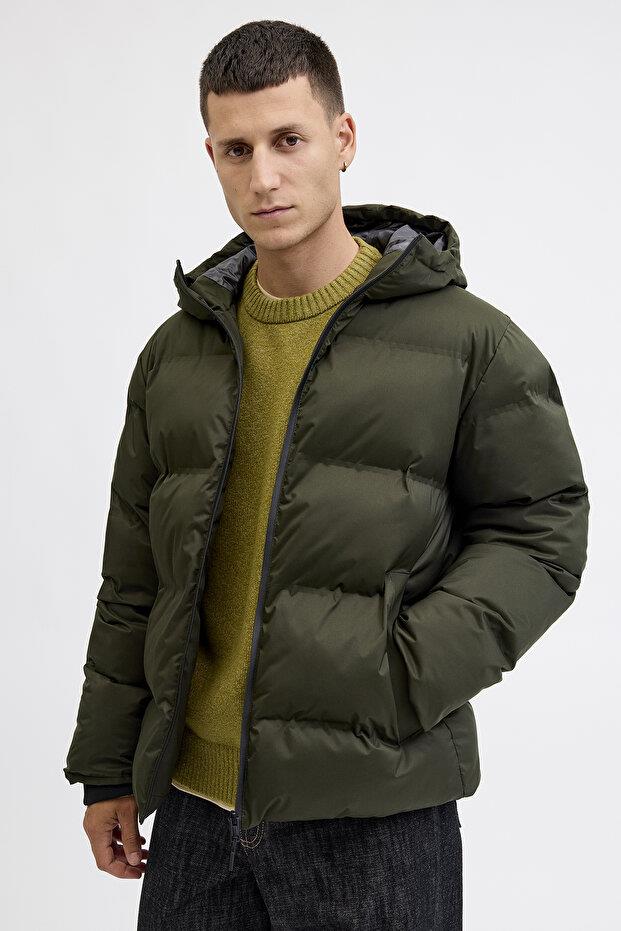 Jack & Jones JJKAITO PUFFER JACKET BF Erkek Mont Haki 12282300