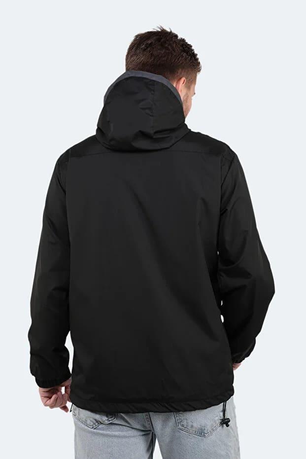Slazenger OFANS Yağmurluk Rüzgarlık Erkek Mont Siyah