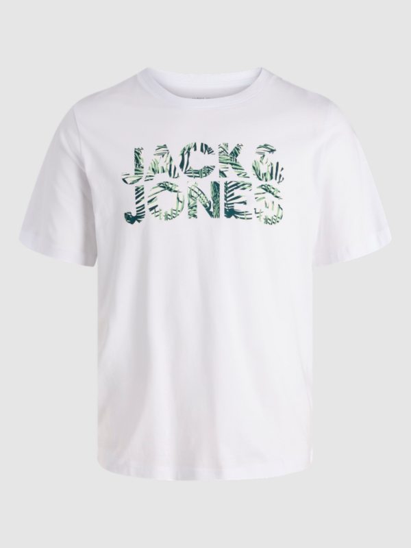 Jack & Jones JJEJEFF Logolu Erkek Beyaz Tişört 12288536