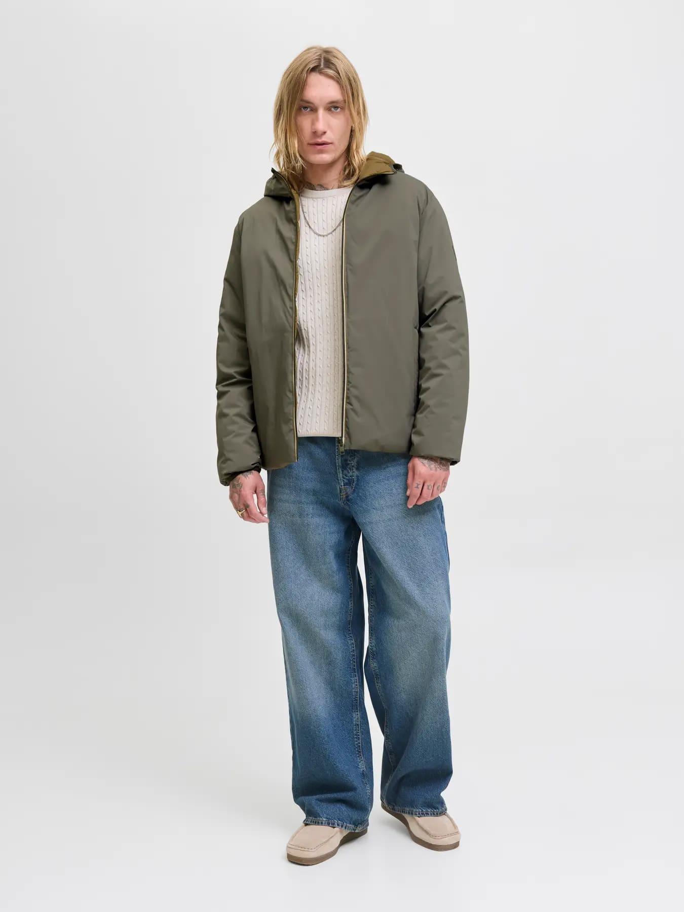 Jack & Jones JJEBROOK REVERSIBLE Erkek Çift Taraflı Mont Yeşil 12278780