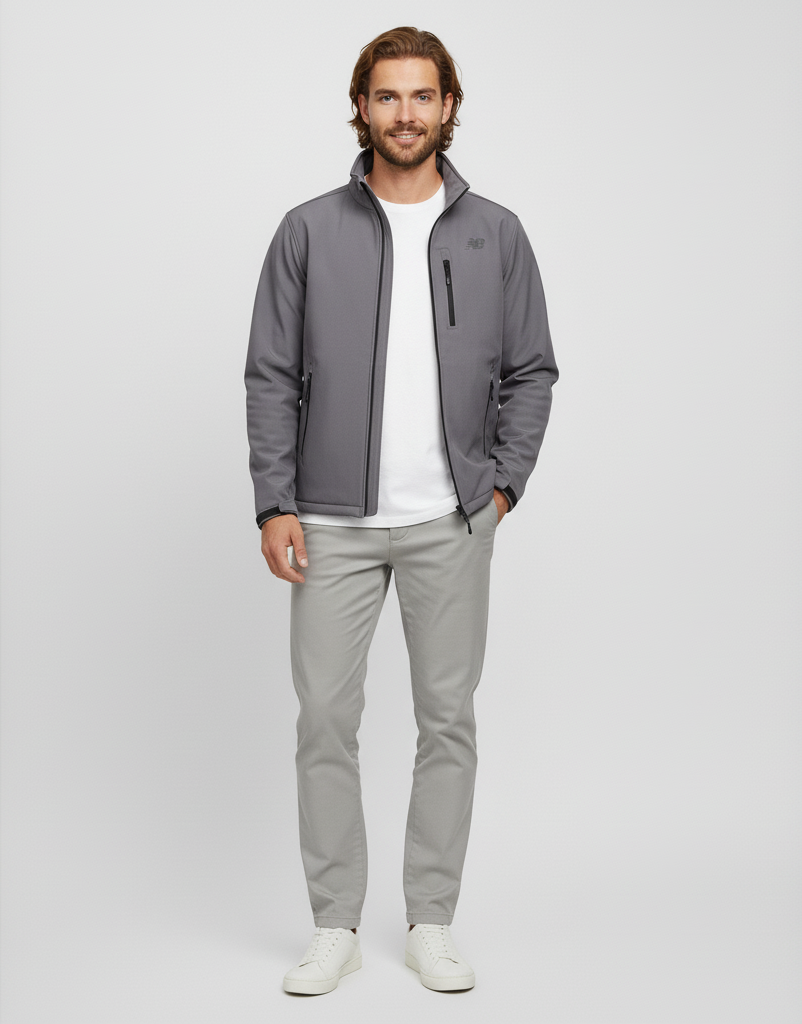 New Balance MNJ3301 ANT SoftShell Jacket Erkek Mont Antrasit