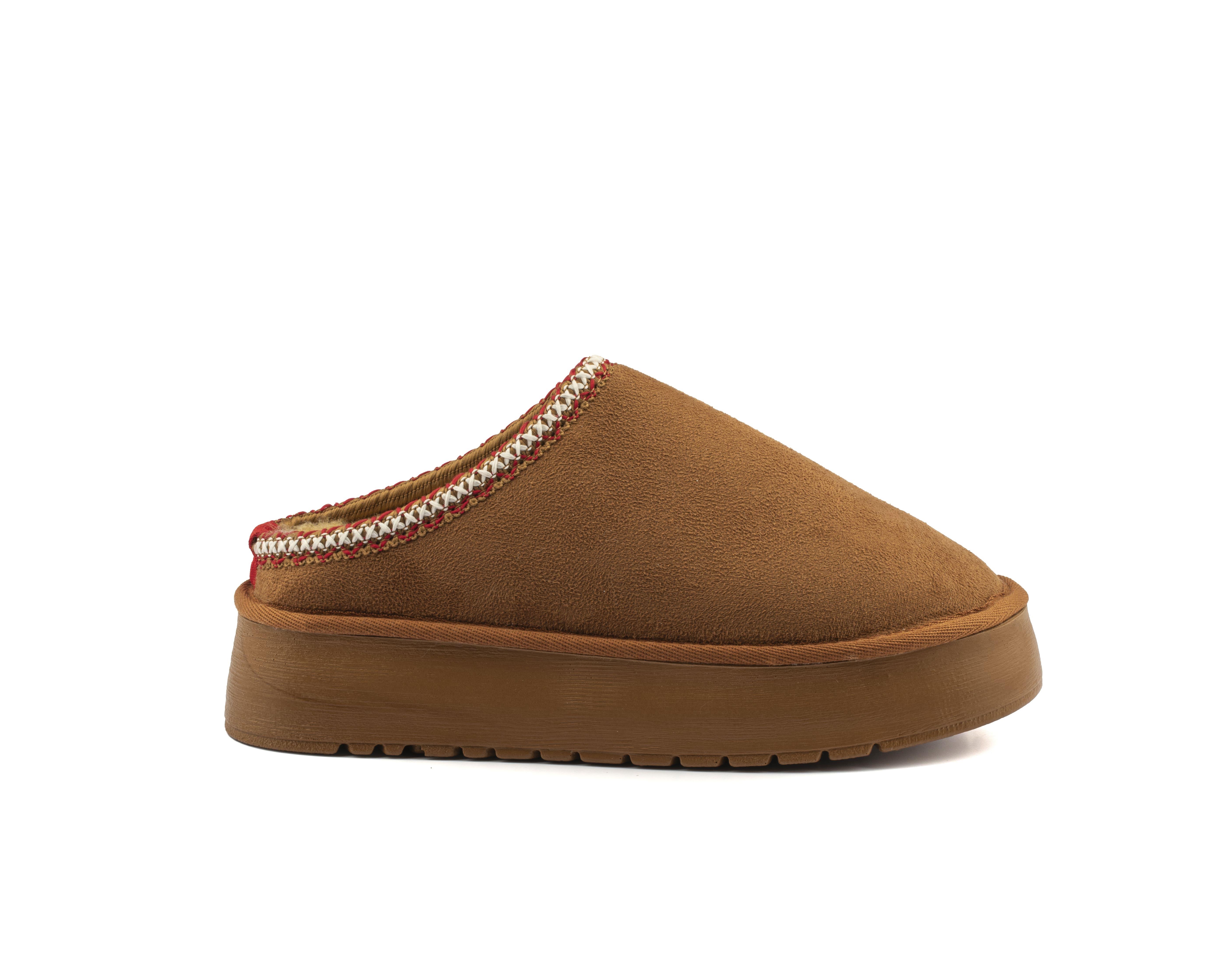 Roy Jones Kadın İçi Kürklü Taba Yüksek Taban Günlük Terlik 9000-103