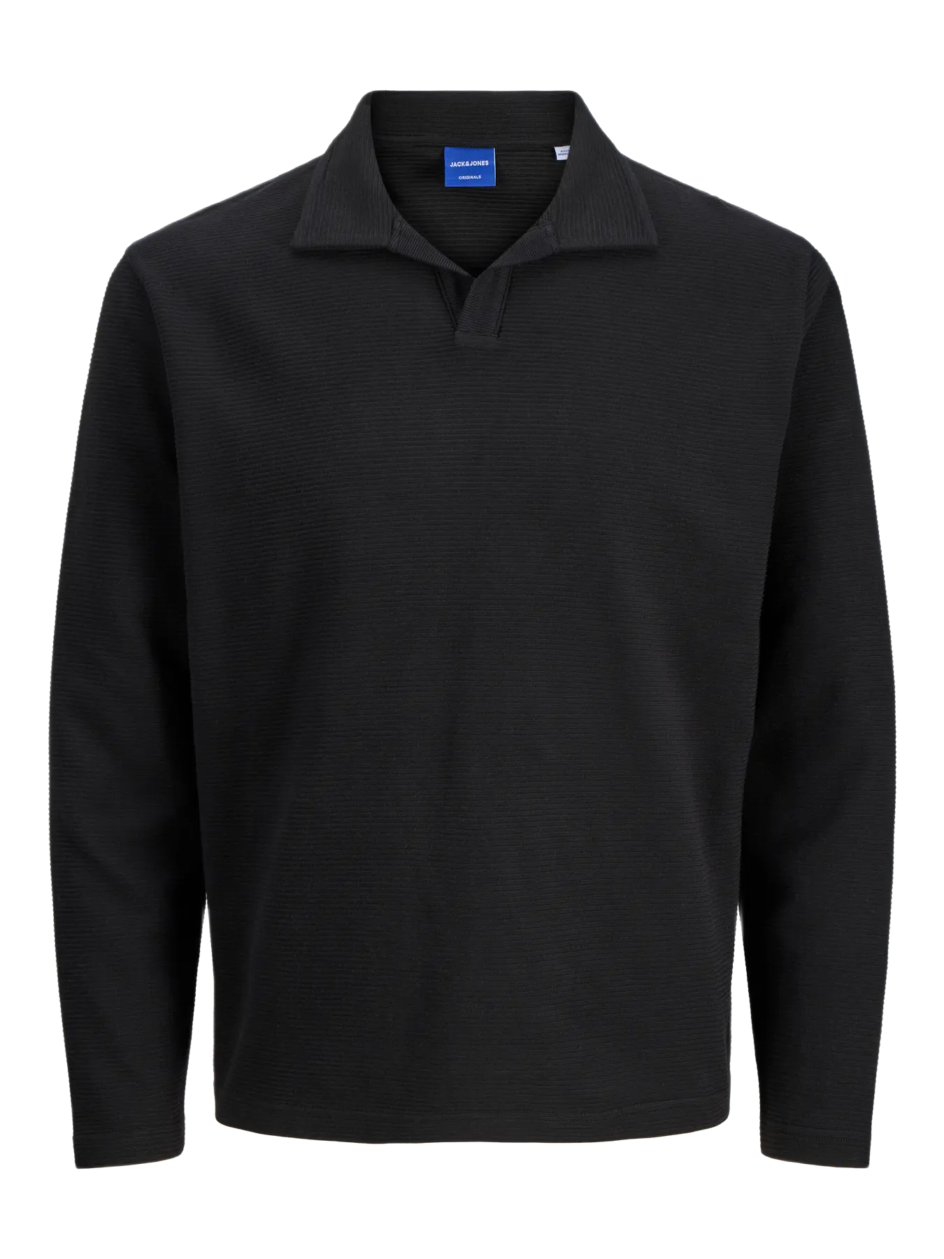 Jack & Jones JORSUMMER OTTOMAN Polo Yaka Siyah Erkek Sweat 12285716