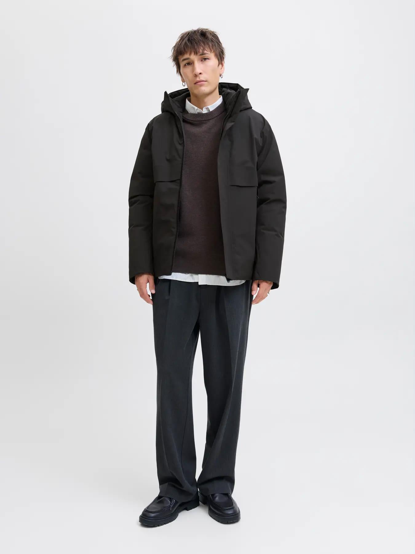 Jack & Jones JPRCCMOON JACKET SN TechFusion Erkek Mont Siyah 12280905