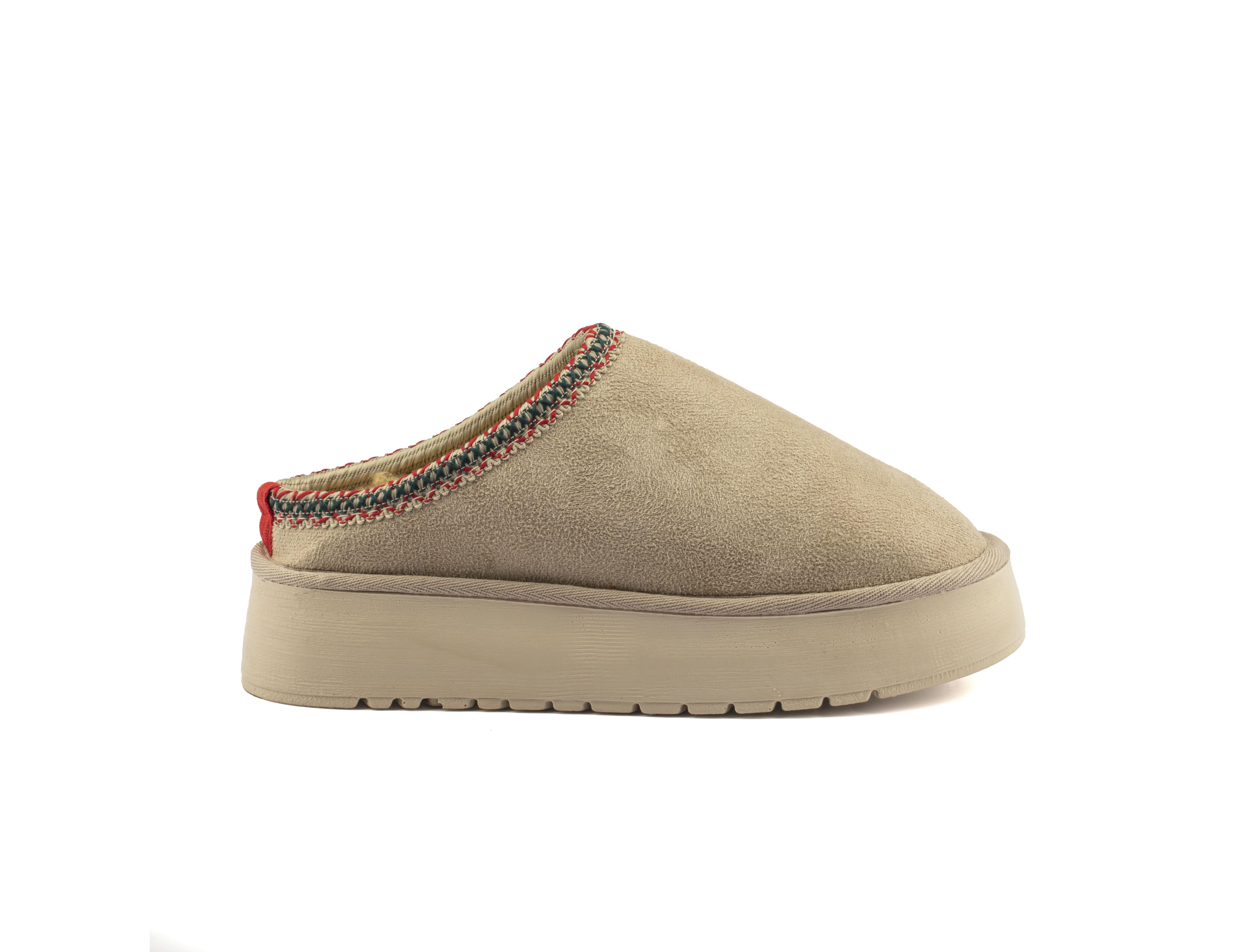 Roy Jones Kadın İçi Kürklü Bej Yüksek Taban Günlük Terlik 9000-103