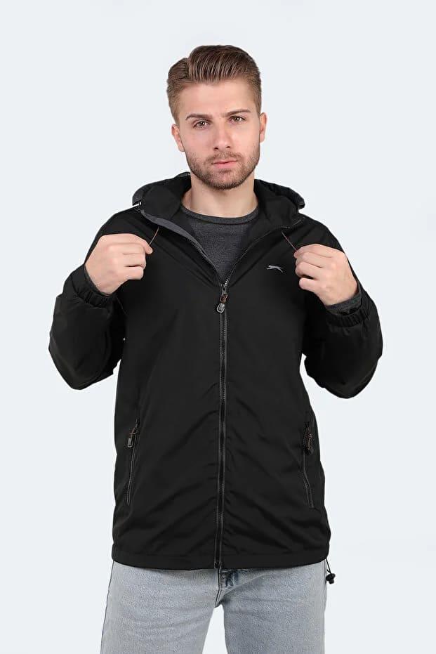 Slazenger OFANS Yağmurluk Rüzgarlık Erkek Mont Siyah