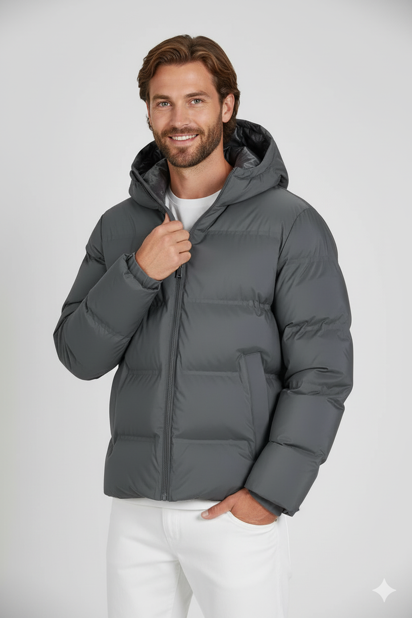 Jack & Jones JJKAITO PUFFER JACKET BF Erkek Mont Koyu Gri 12282300