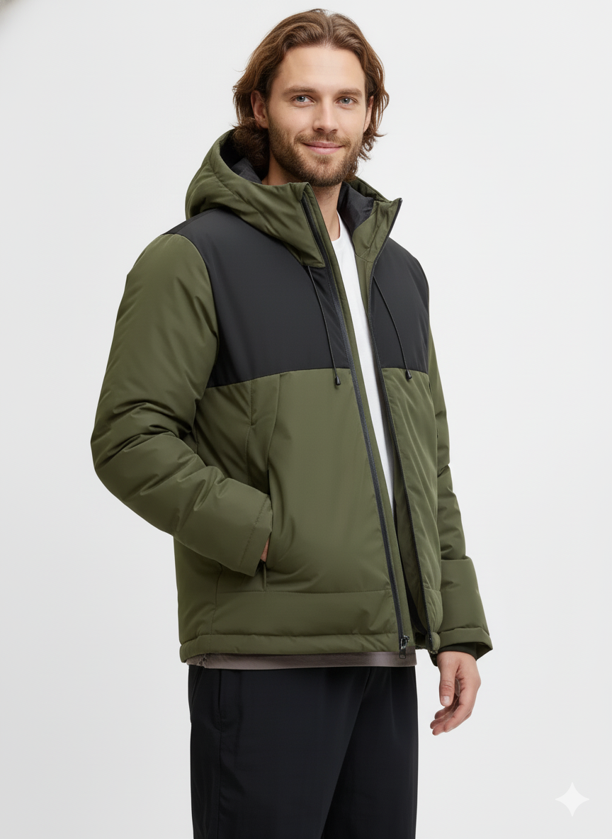 Jack & Jones JCOUNION LIGHT PADDED BLOCKING JACKET SN Erkek Mont Haki 12285586