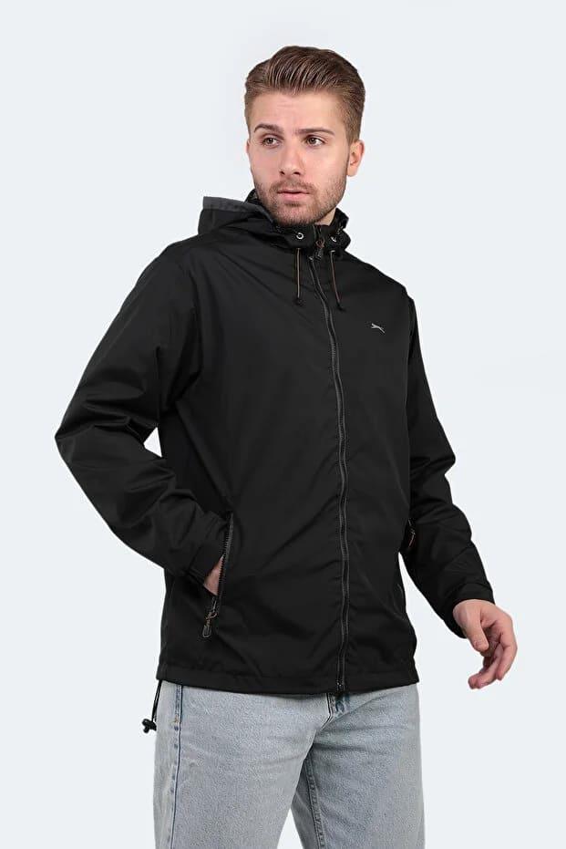 Slazenger OFANS Yağmurluk Rüzgarlık Erkek Mont Siyah