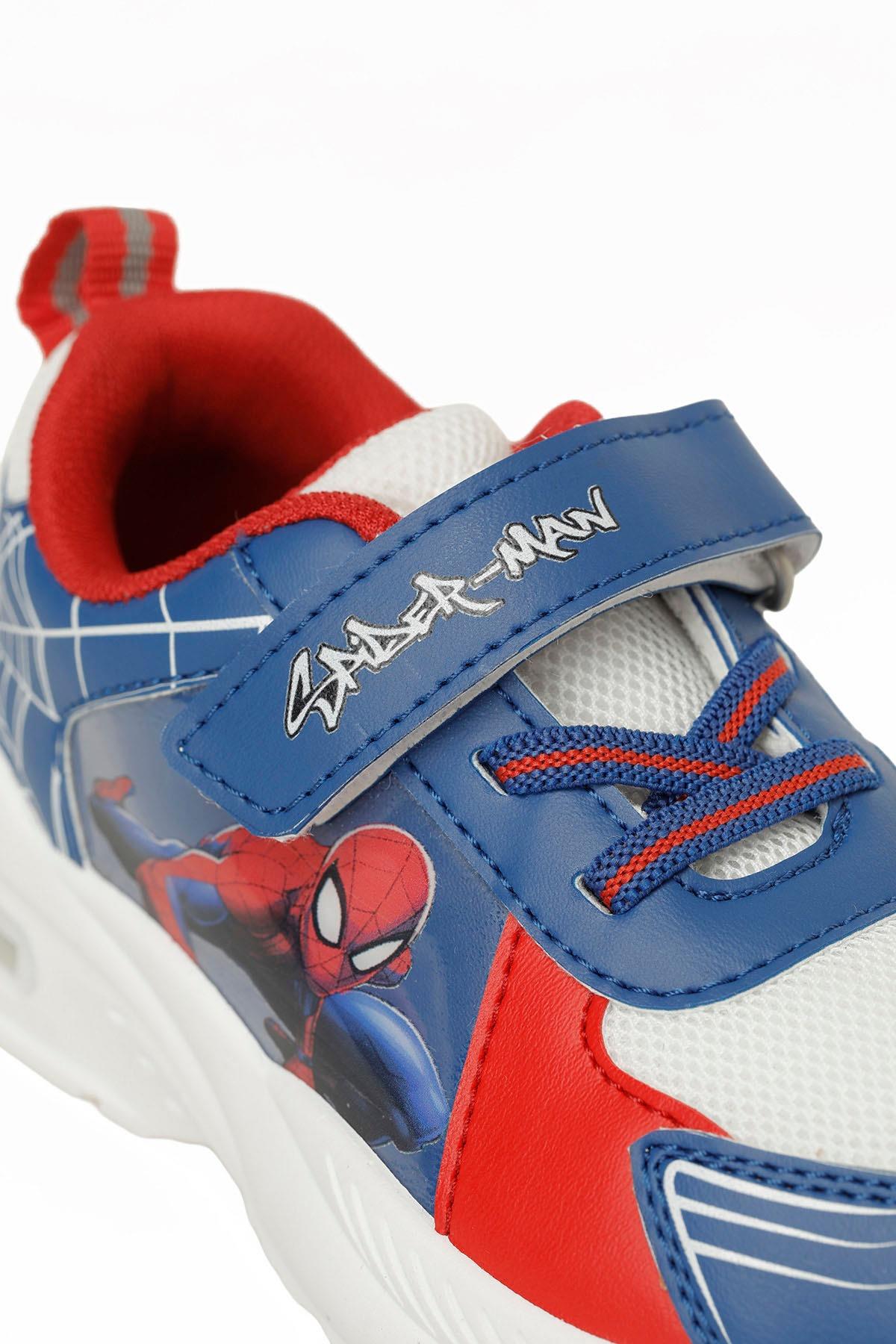 Spiderman Apollo Sax Mavi Lisanslı Çocuk Spor Ayakkabı Çırtlı