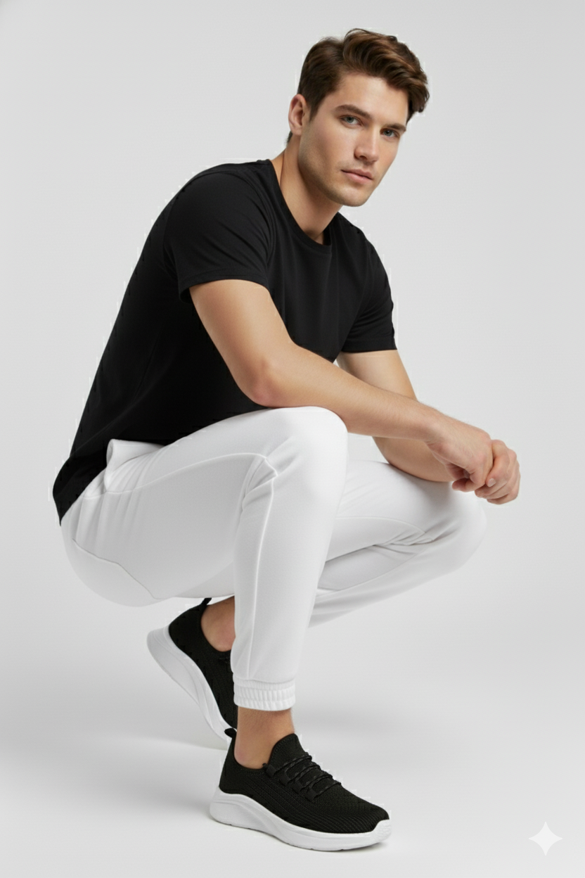 FeelUp FL-01-02 Siyah-Beyaz Unisex Sneaker Spor Ayakkabı