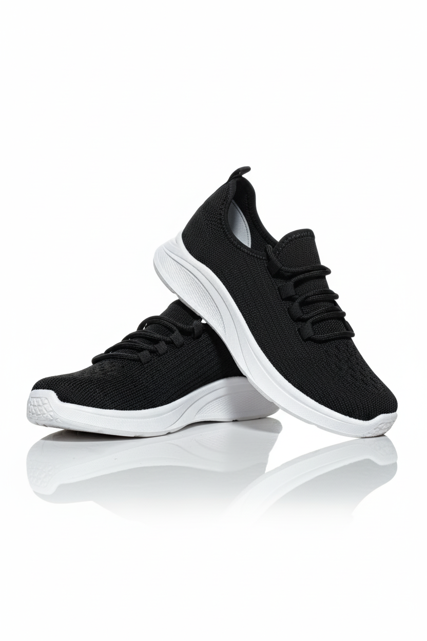 FeelUp FL-01-02 Siyah-Beyaz Unisex Sneaker Spor Ayakkabı