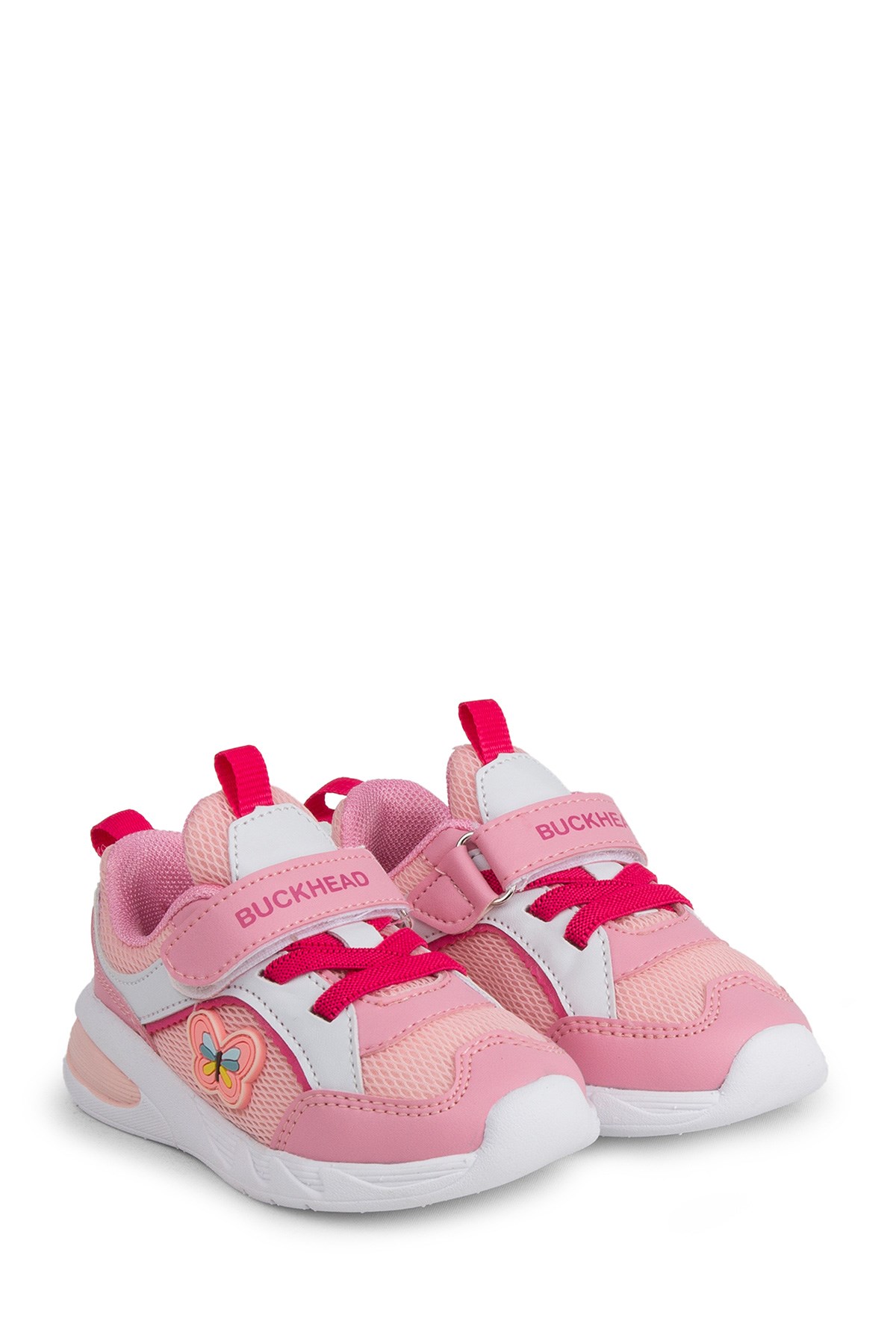 BUCKHEAD Denter Cırtlı Beyaz-Pembe Kız Çocuk Günlük Spor Ayakkabı Buck3082-BH023